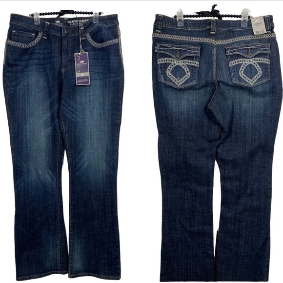 Lee Secretly Slender Barely Bootcut Jeans Size 14 - Picture 1 of 12